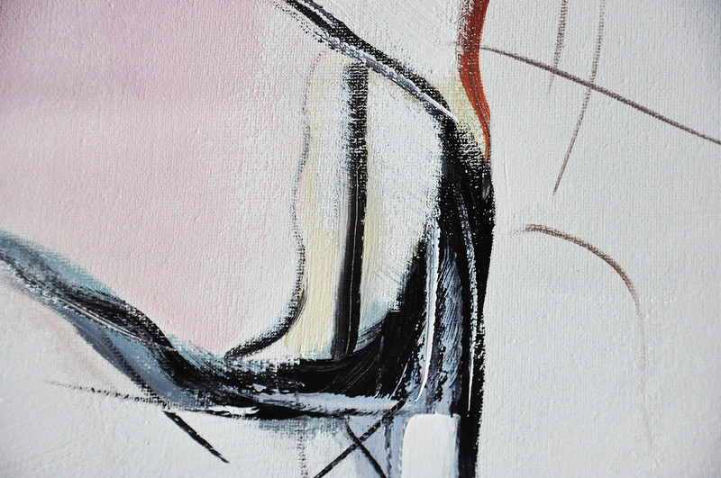 Extra Large Acrylic Painting On Canvas,Oversized Abstract Painting,Modern Canvas Art,White,Pink,Yellow,Gray.etc
